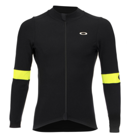 CYKLISTICKÝ DRES - OAKLEY THERMAL JERSEY BLACKOUT / HI-VIS YELLOW - 412651-05W-L